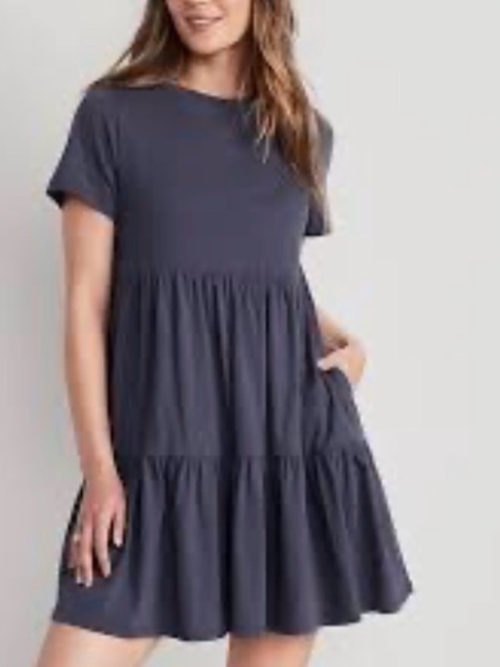 Old Navy Dresses & Skirts - Old Navy 100% Cotton Tiered Mini Swing Dress